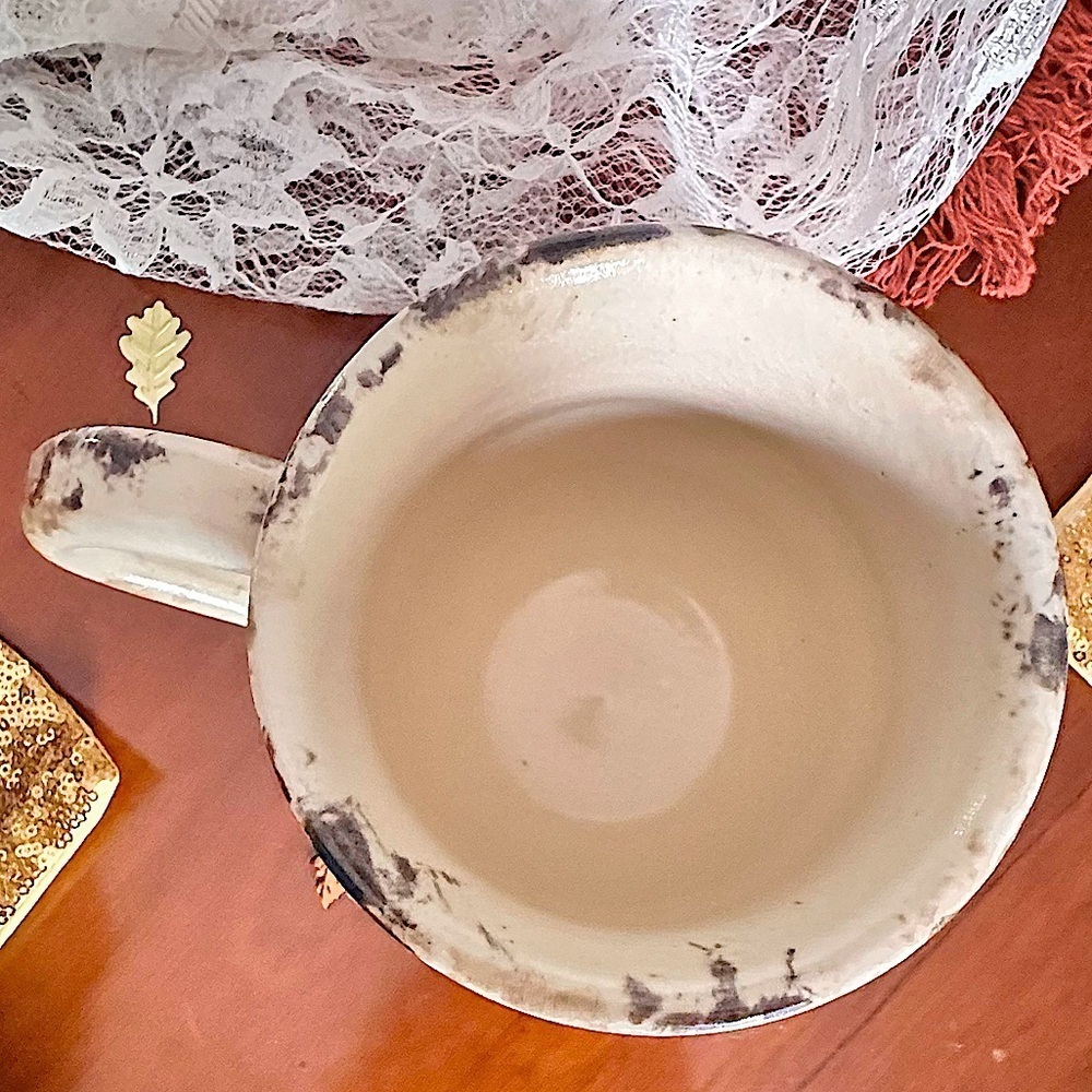 Stoneware Spotted/Speckled Earth Tone Hand Thrown Pottery Mug With Maker Mark - Picture 8 of 12
